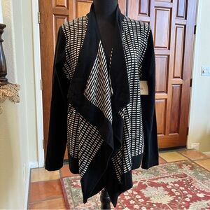 Nordstrom Cashmere Jacquard Front Cascade Cardigan M NWT $348